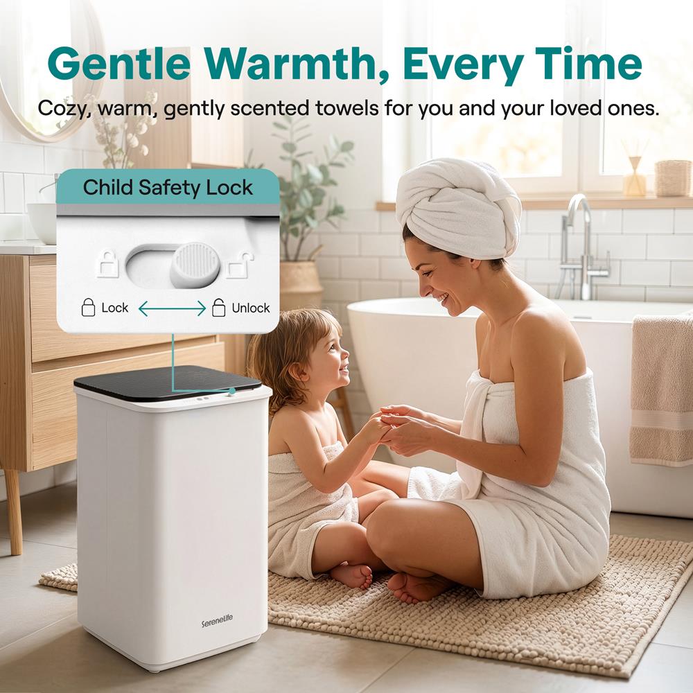 Serenelife Towel Warmers Handtuchwärmer 20L schwarz Timer