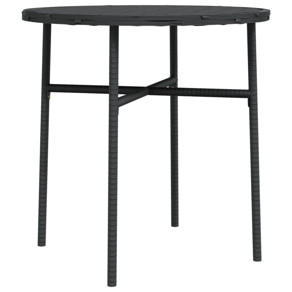 vidaXL Heim & Garten Beistelltisch 45 cm schwarz Poly Rattan