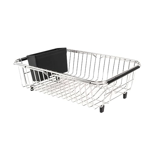 Intirilife Geschirrabtropfer Edelstahl Silber ausziehbar 38-56,5 cm