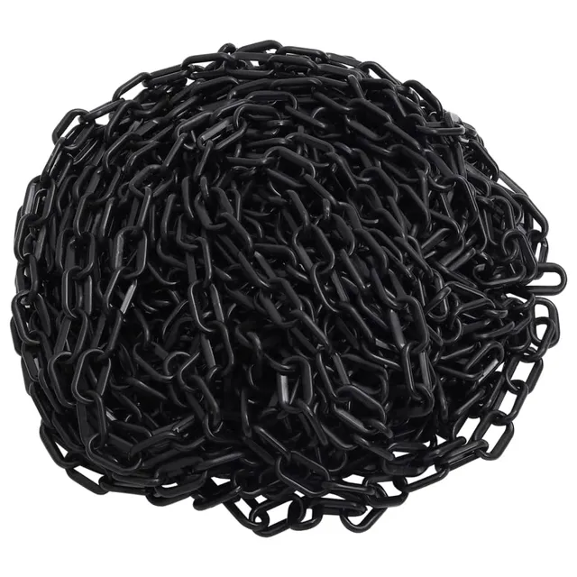 vidaXL Absperrkette Schwarz Kunststoffkette 30 m Ø 6 mm
