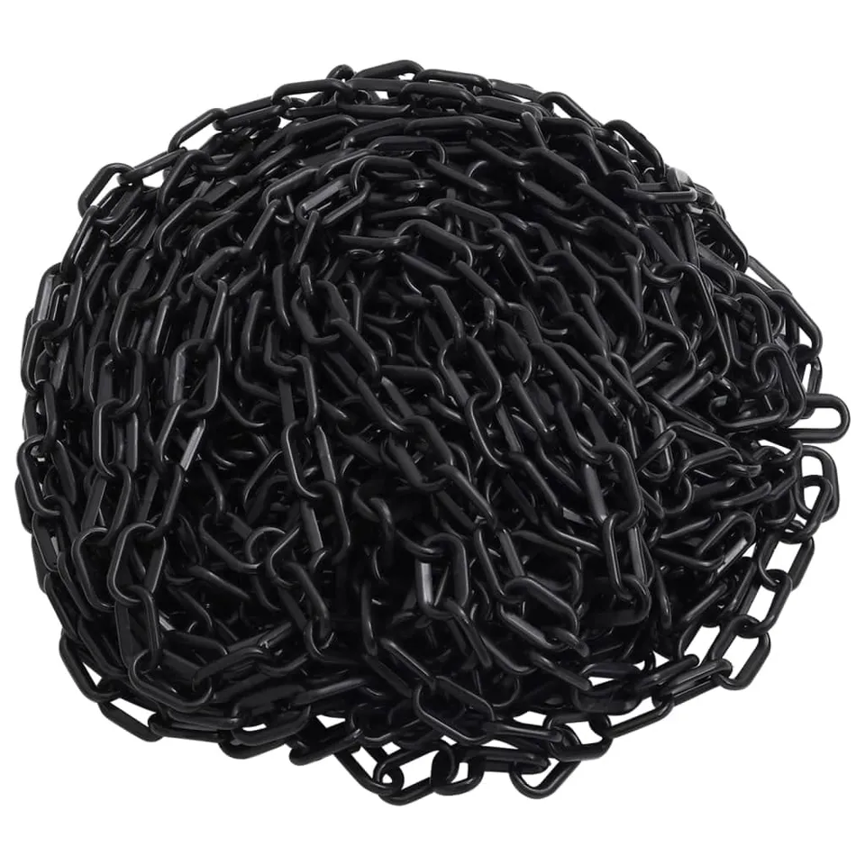 vidaXL Absperrkette Schwarz Kunststoffkette 30 m Ø 6 mm