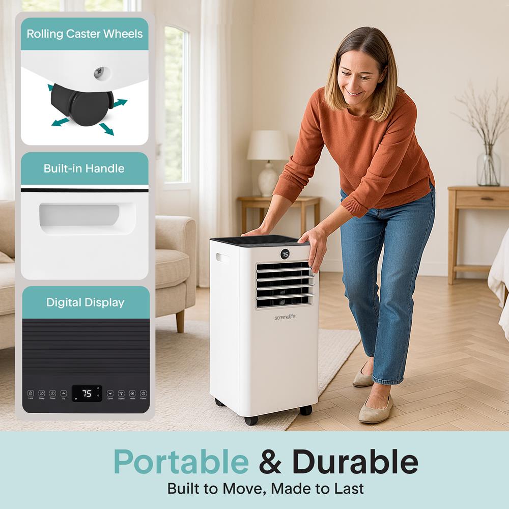 Serenelife Portable AC Klimaanlage mobil 10000 BTU Grau