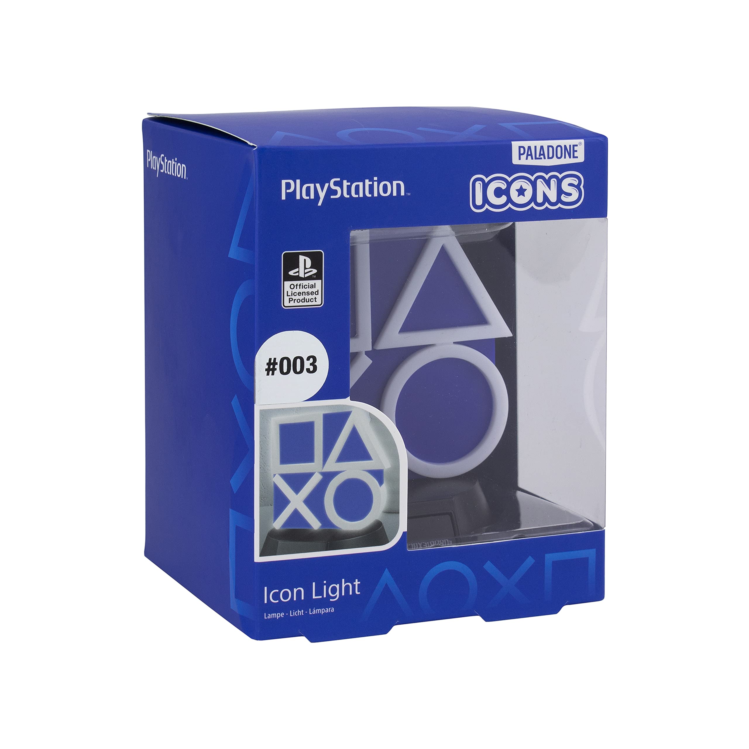 Paladone Lighting PS5 Icons Lampe blau 10 cm Batterie Nachtlicht