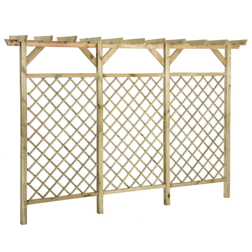 vidaXL Gitterzaun Rankgitter Kiefer Im prägniert 300x50x200cm Pergola