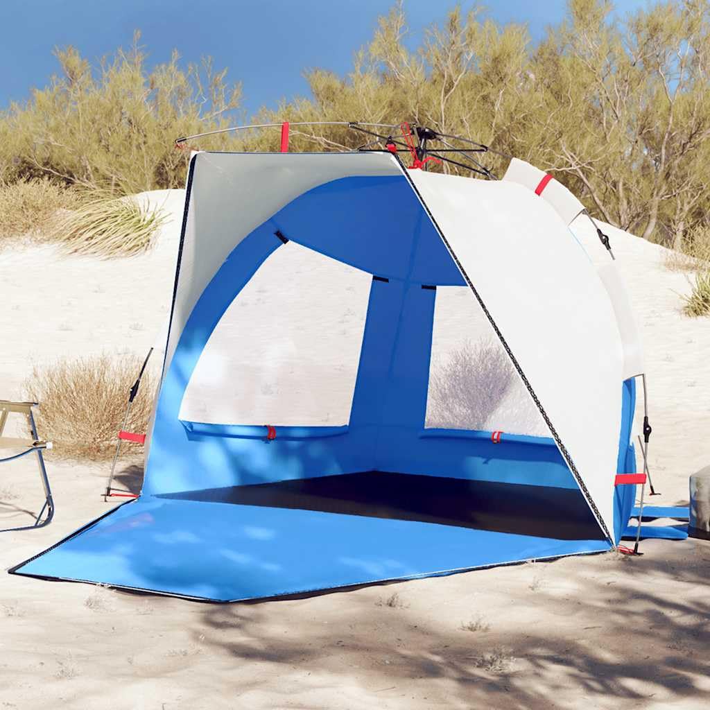 vidaXL Sportartikel Strandzelt 2 Personen Azurblau wasserdicht