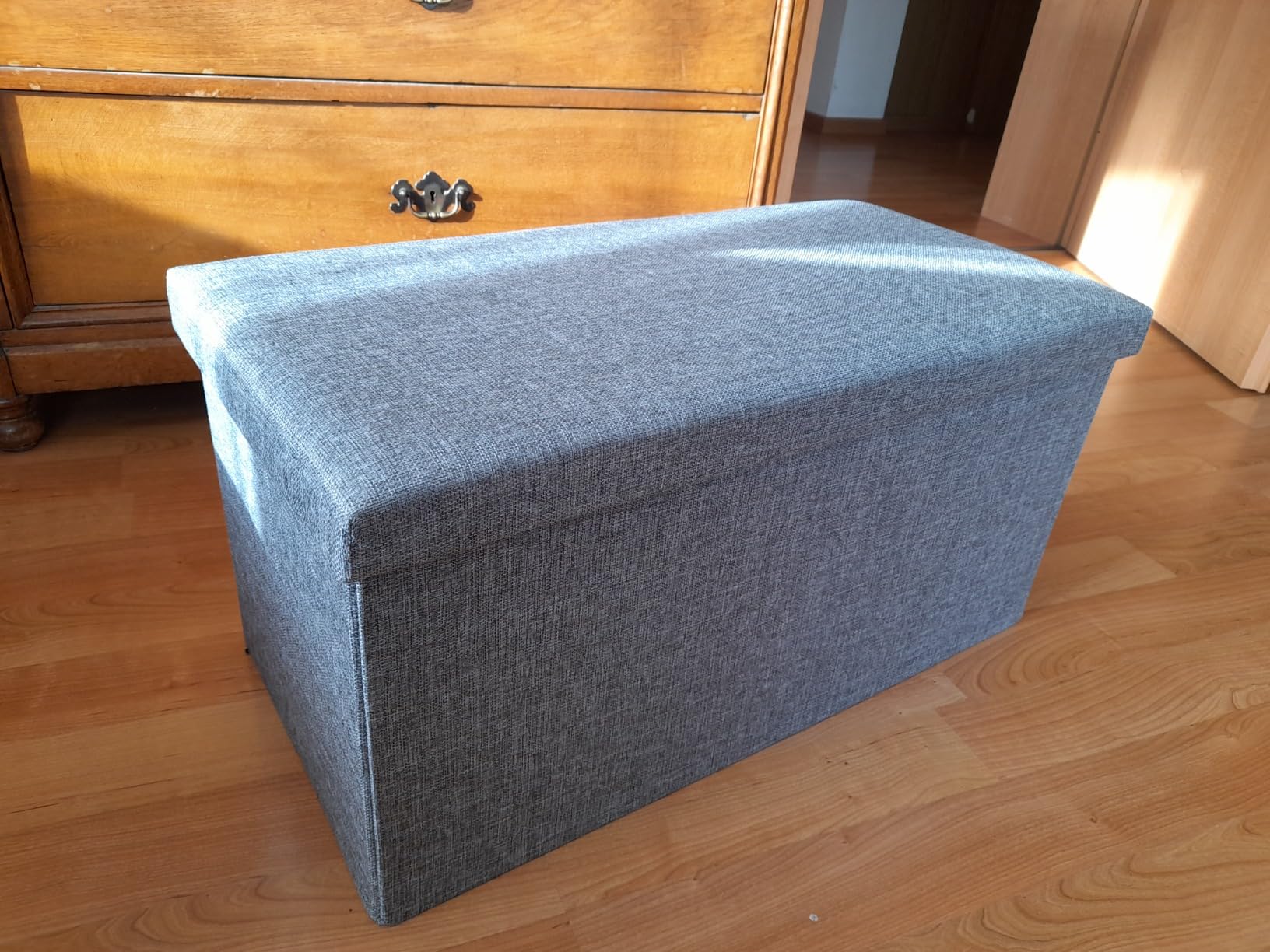 Intirilife Sitzbank Frühlings Grün 78x38x38 faltbar Stauraum
