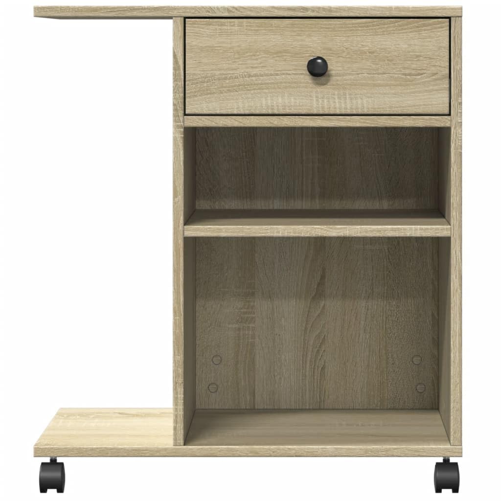 vidaXL Heim Druckerständer Sonoma-Eiche 60x40x68,5 Rollen