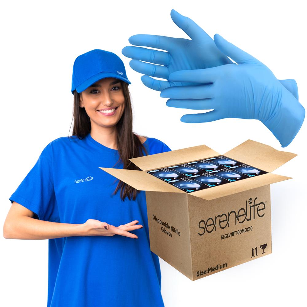 Serenelife Nitrilhandschuhe Medium Latexfrei 100 Stück