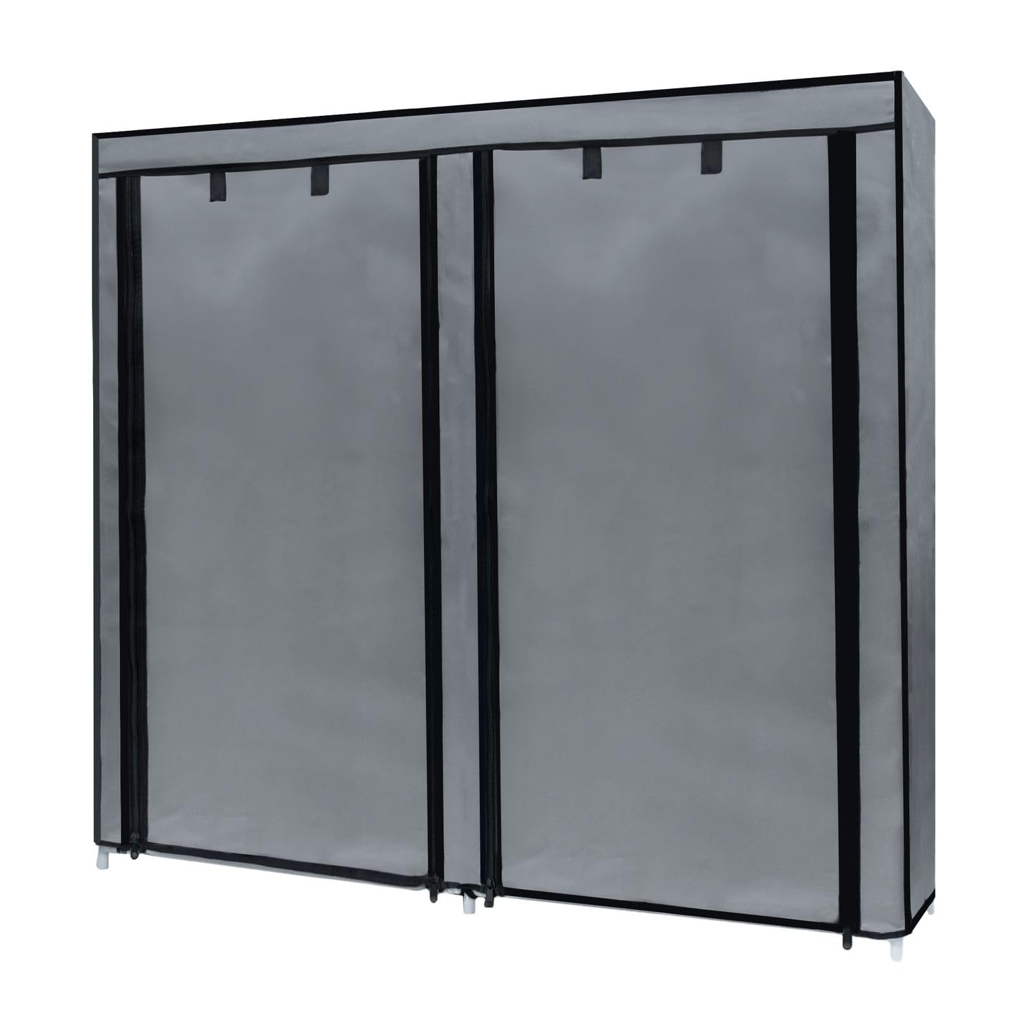Intirilife Faltschrank Aschgrau 116,5x30x114 cm mit 12 Fächern