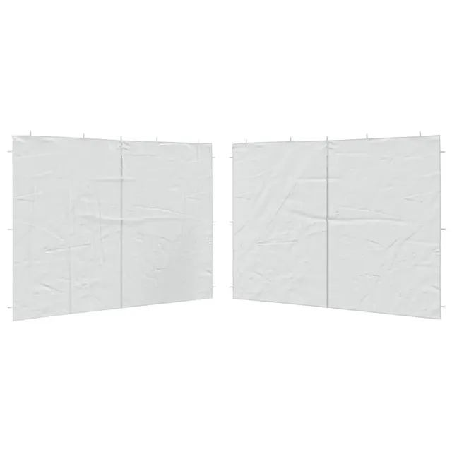 vidaXL Seitenwand 2x Partyzelt Plane Weiß 300x195cm PE