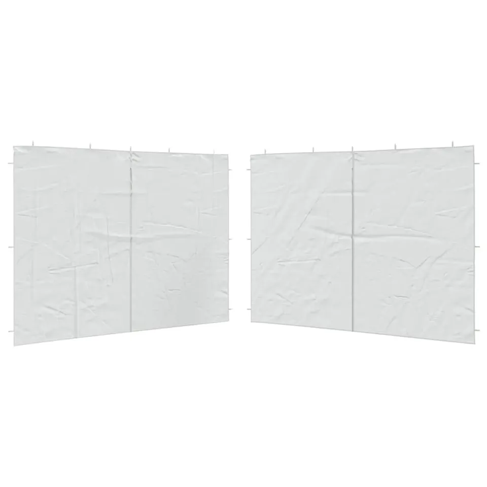 vidaXL Seitenwand 2x Partyzelt Plane Weiß 300x195cm PE