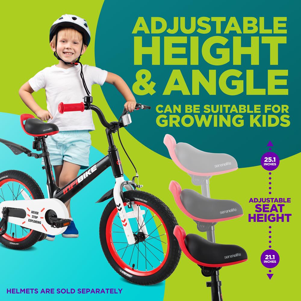 Serenelife Bicycle 16" Kinderfahrrad 16 Zoll mit Stützrädern