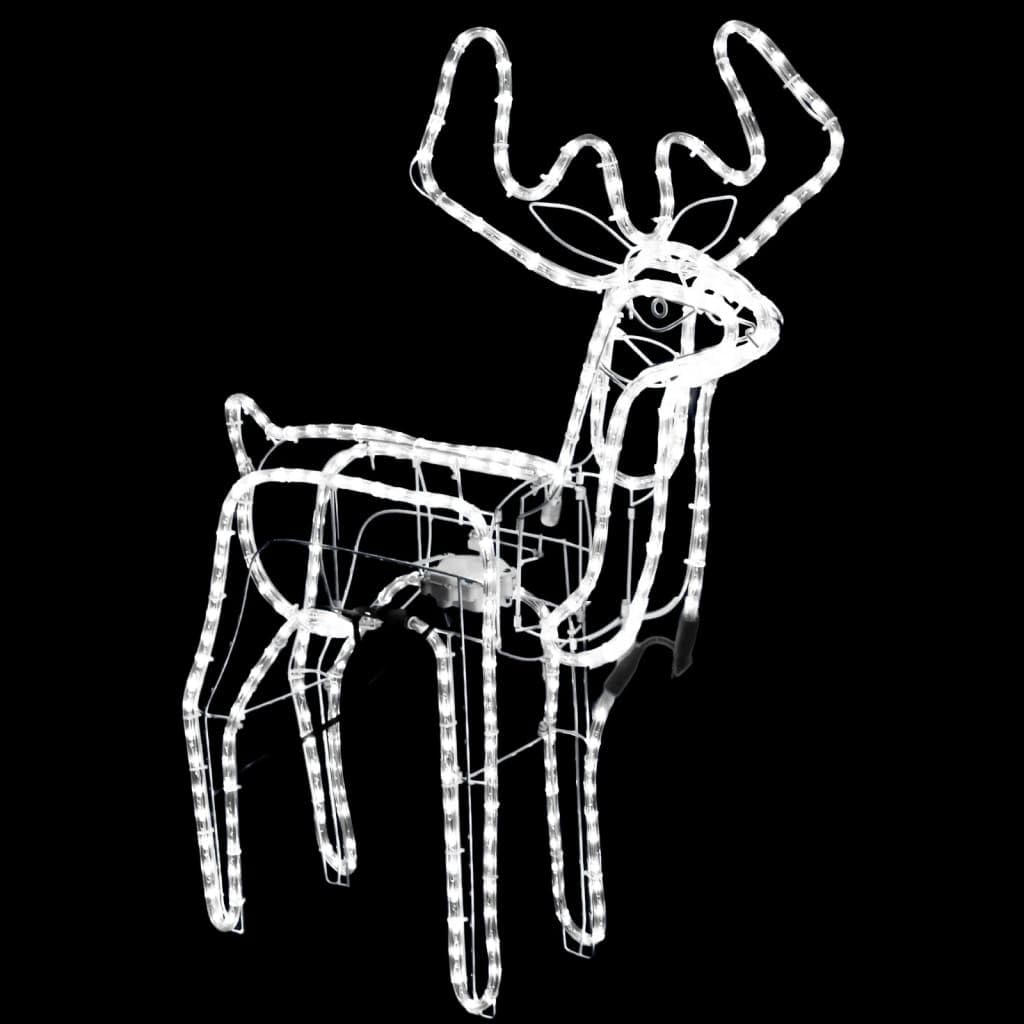 vidaXL Heim & Garten Weihnachtsrentier 2St warmweiß 87cm