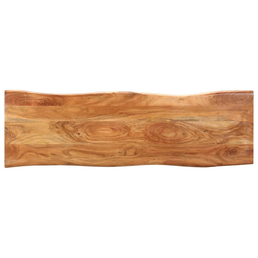 vidaXL Möbel Sitzbank Akazie 110 cm Naturkante Stahl