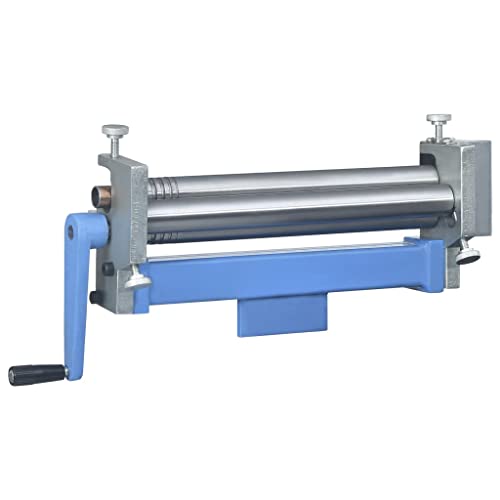 vidaXL Heimwerker Rundbiegemaschine 320 mm Gusseisen Blau