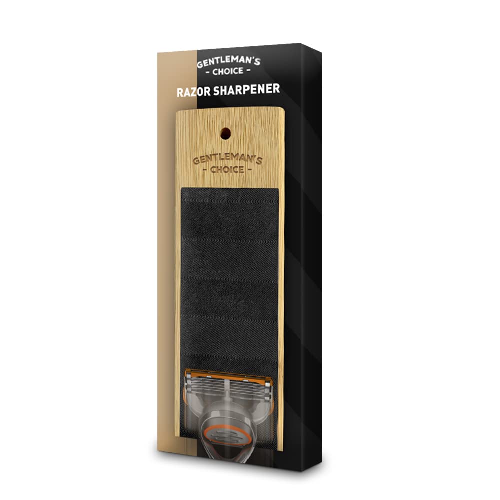MikaMax Rasiermesserschärfer Bambus Holzdesign Rasierer Pad