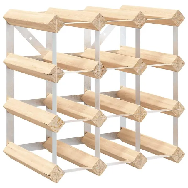 vidaXL Weinregal 12 Flaschen Massivholz Kiefer Regal