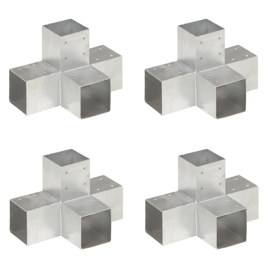vidaXL Heim & Garten Pfostenverbinder X-Form 91x91 mm 4er