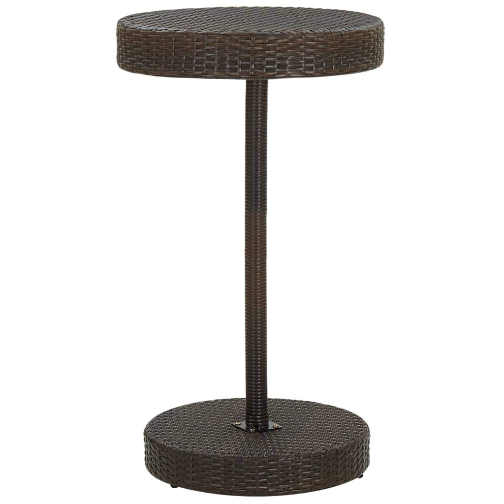 vidaXL Gartenbar Set 3-tlg. Poly Rattan Braun Bartisch Hocker