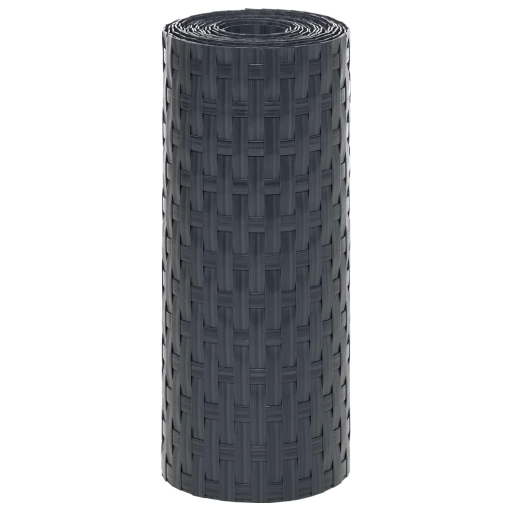 vidaXL Balkon-Sichtschutz 10 Stk Anthrazit 255x19 cm Poly Rattan