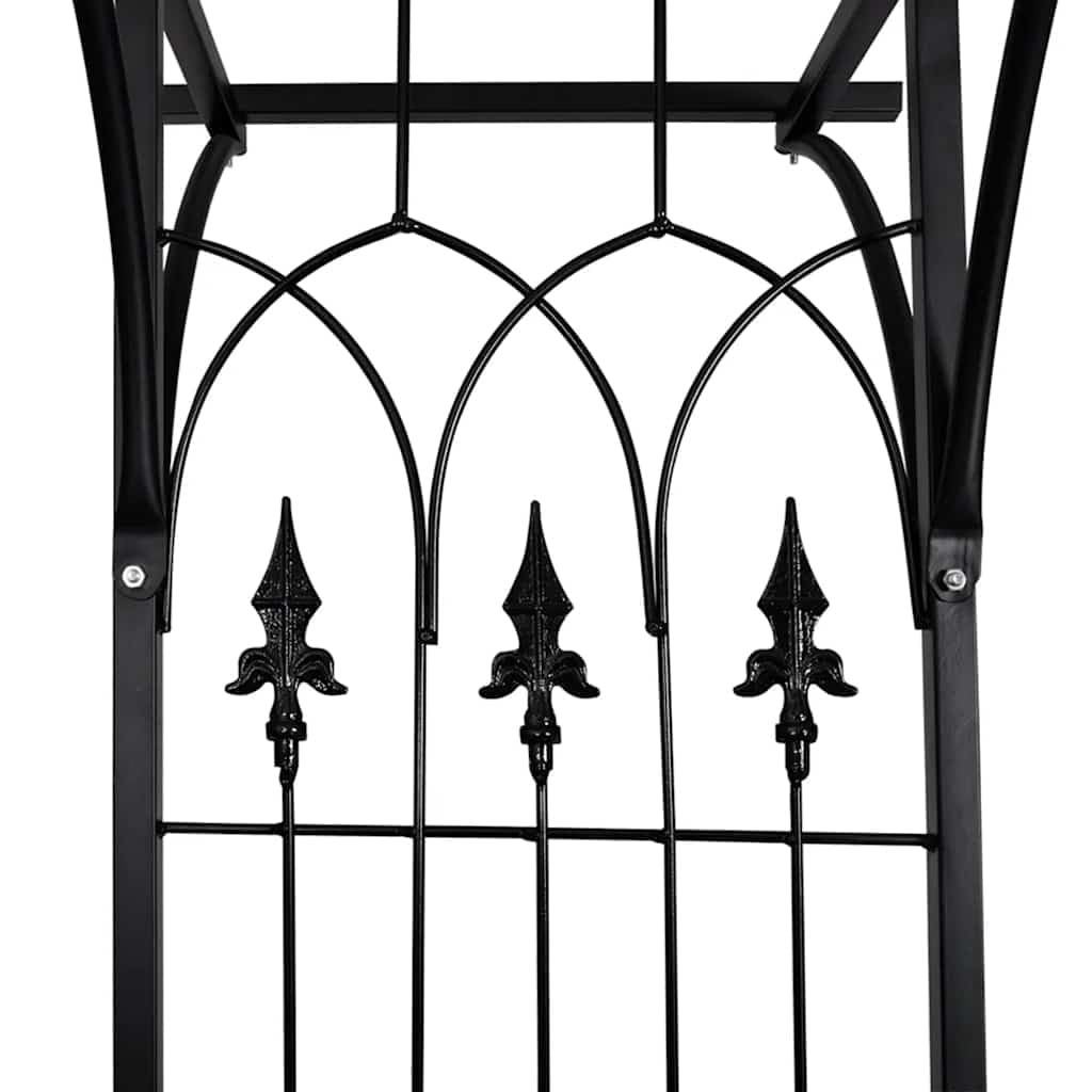 vidaXL Gartenbogen Eisen 200 x 204 cm schwarz