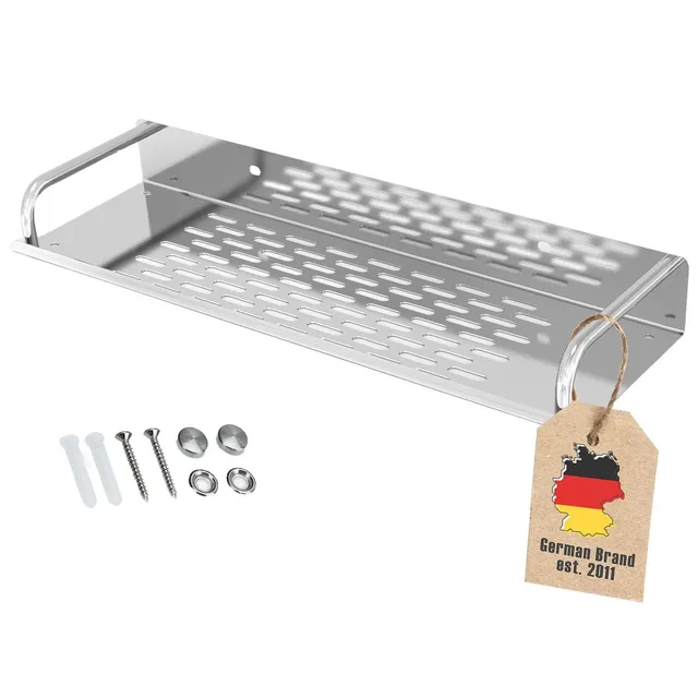 Intirilife Duschablage Edelstahl 60x11 cm Wandmontage Bohren