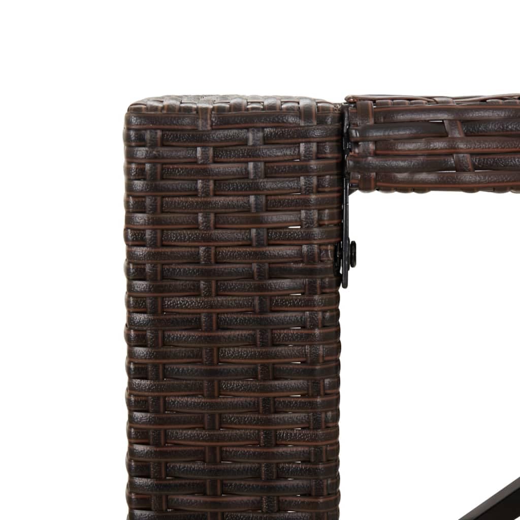 vidaXL Heim & Garten 5-tlg. Gartenbar-Set Rattan Braun mit Kissen