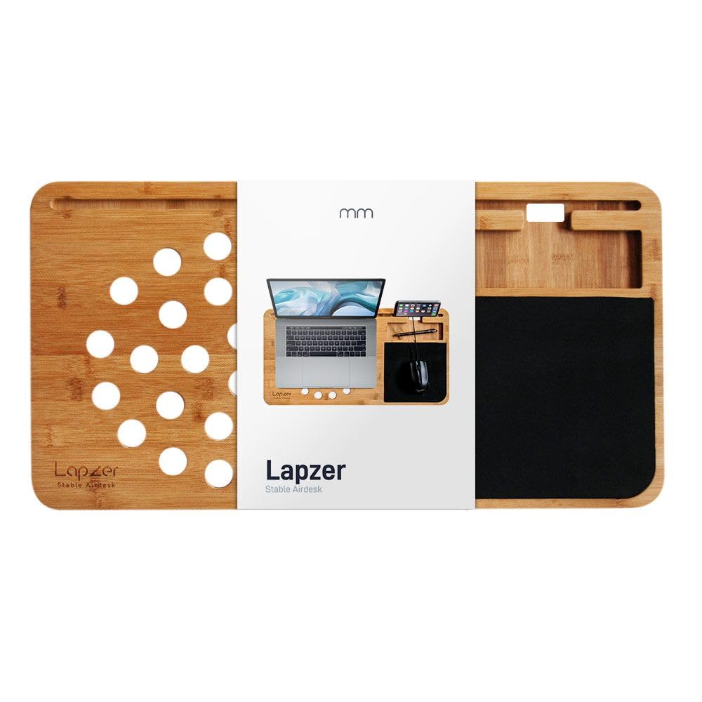 Mikamax Lifestyle Lapzer Laptoptisch Bambus 59x31 cm Kissen