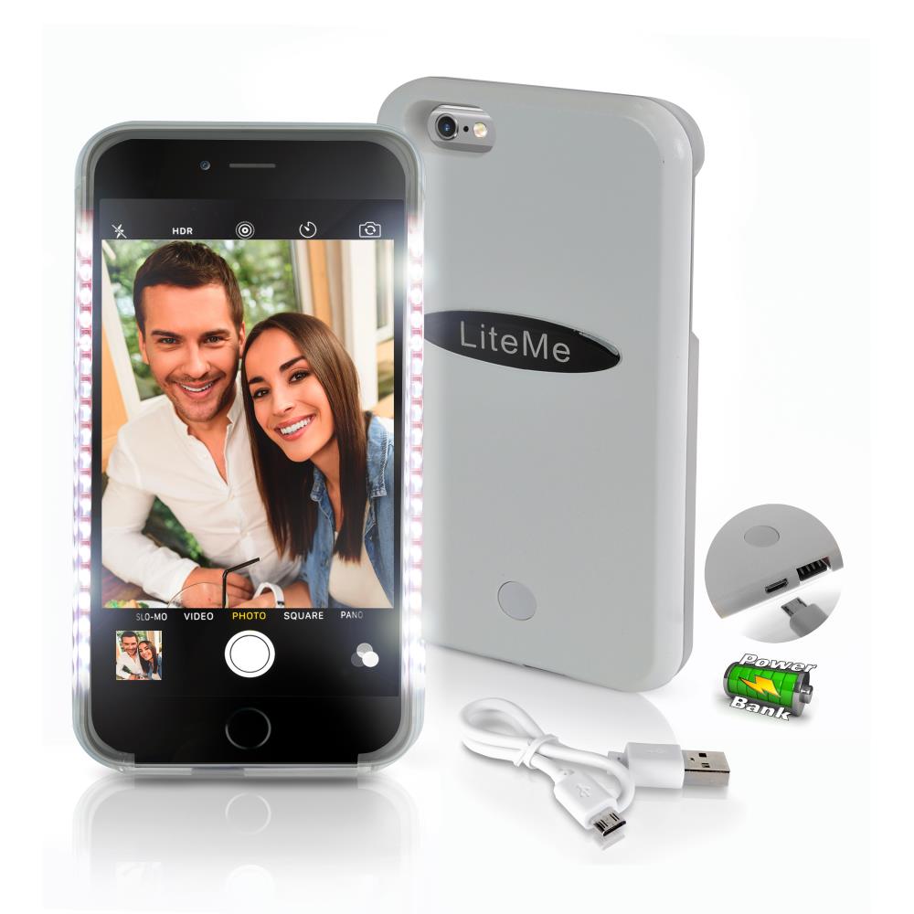 Serenelife Lite-Me iPhone 6 Plus Hülle LED Akku Weiß