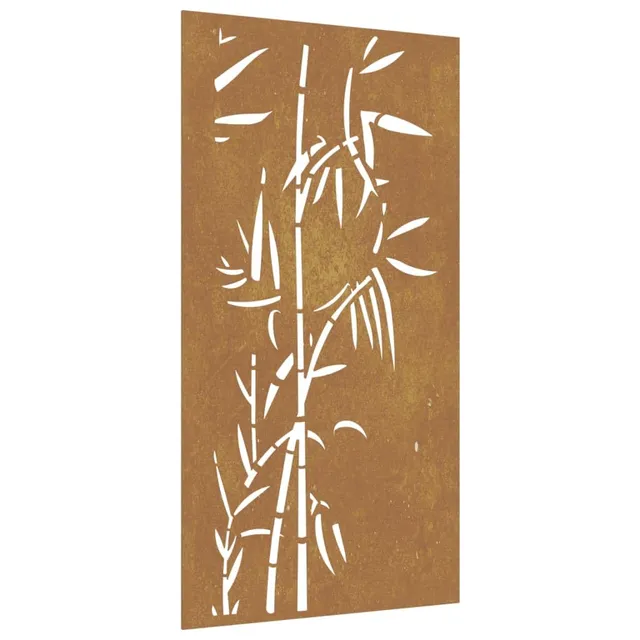 vidaXL Wanddeko Cortenstahl Bambus 105x55 cm Rost