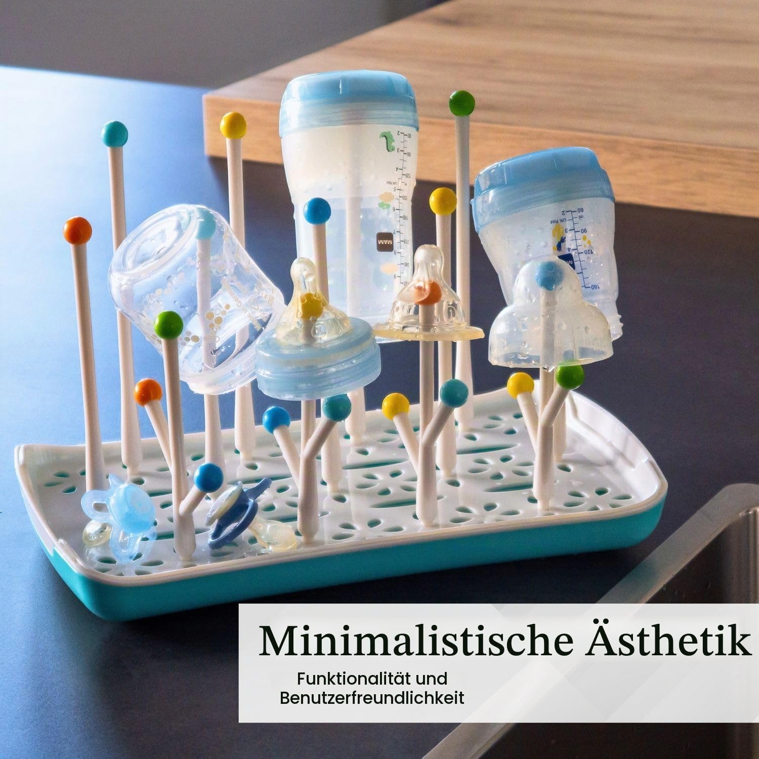 Intirilife Abtropfgitter Babyflaschen BPA-frei 30x19 cm