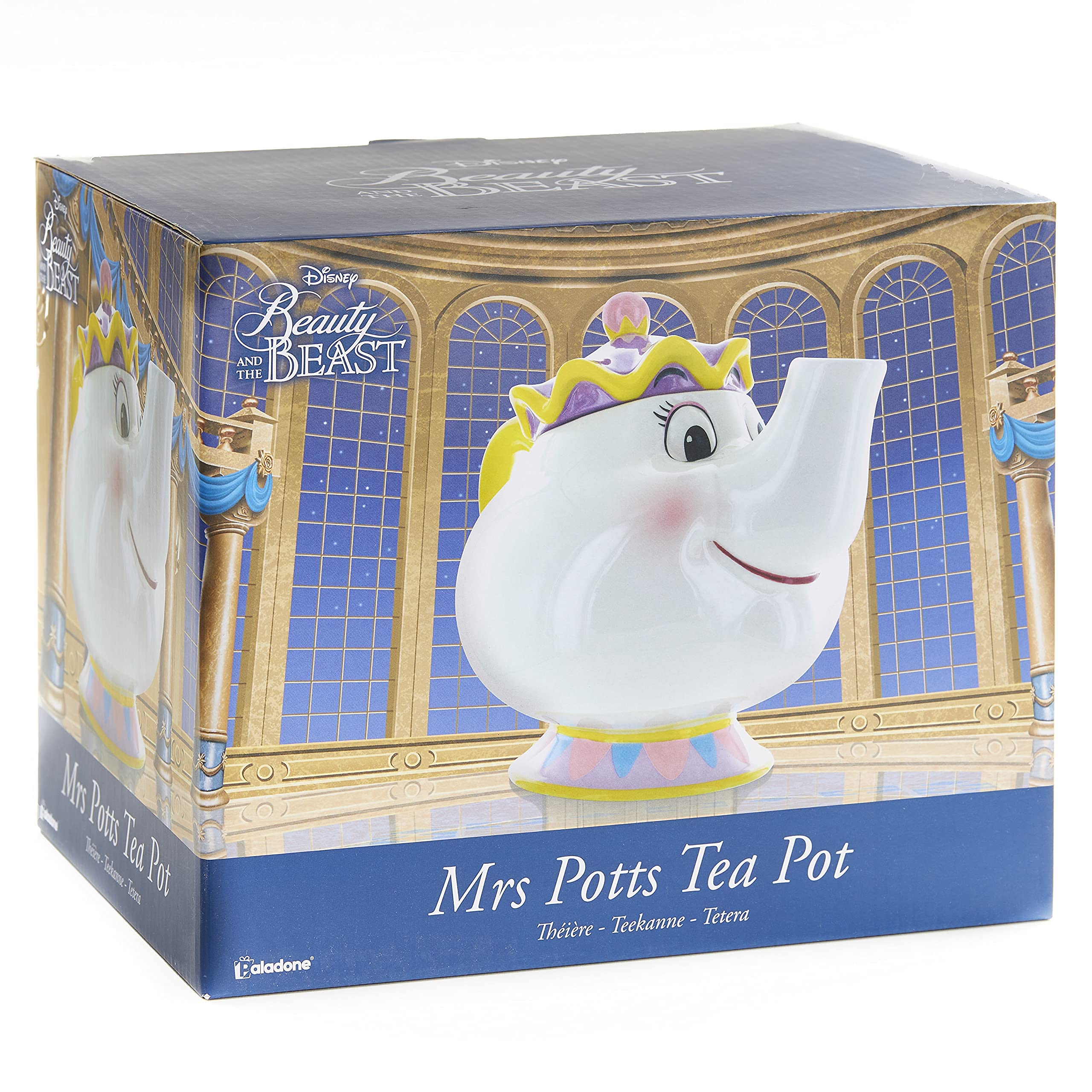 Paladone Mrs Potts Teekanne Keramik Disney 4 Tassen