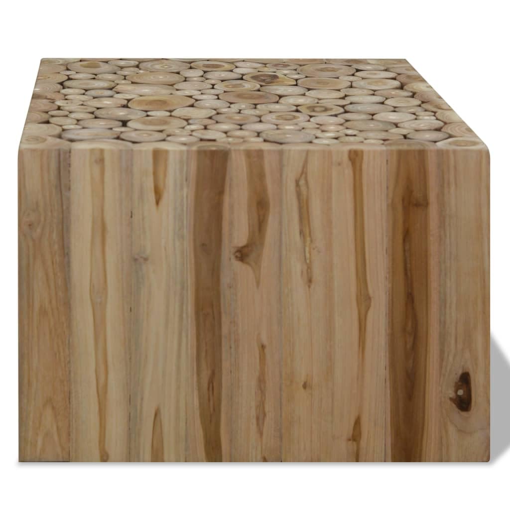 vidaXL Möbel Teak Couchtisch 50 cm Kaffeetisch Holz