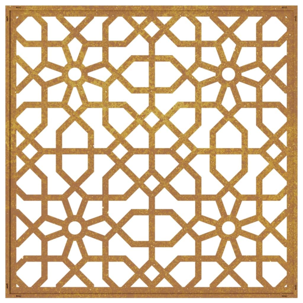 vidaXL Garten-Wanddeko 55x55 cm Cortenstahl maurisches Design