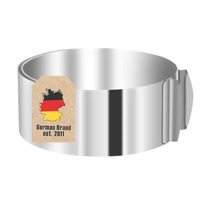 Intirilife Küche Kuchenring Edelstahl 16x6 cm verstellbar