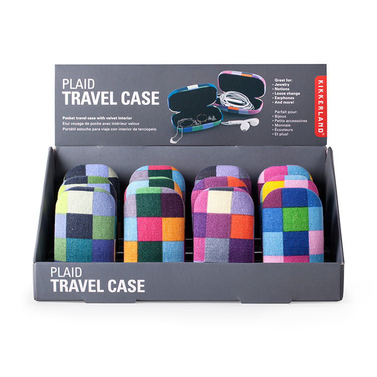 KIKKERLAND On-The-Go Plaid Travel Case Reise-Etui kariert