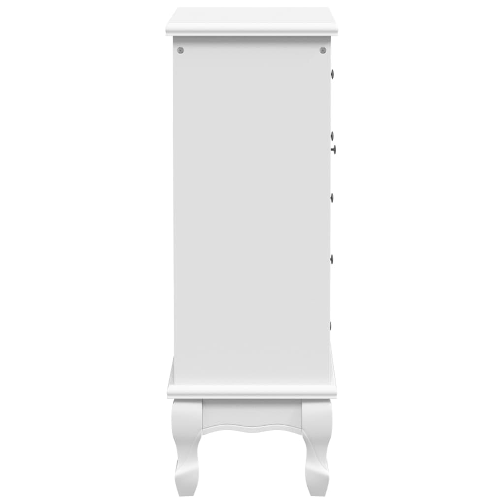 vidaXL Möbel Schrank 5 Schubladen Weiß MDF