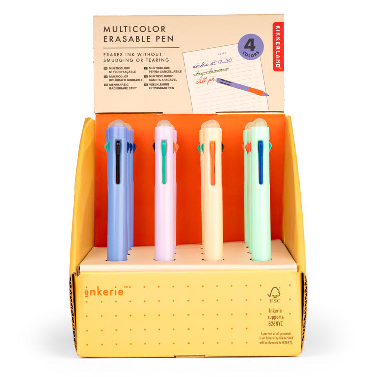 Kikkerland Tech & Stationery Multicolor Erasable Pen 4-farbig
