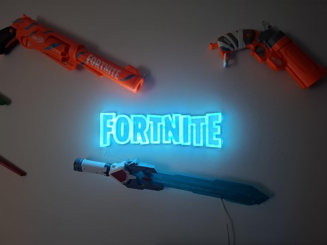 Paladone Fortnite Logo Neon Lampe 40 cm blau USB