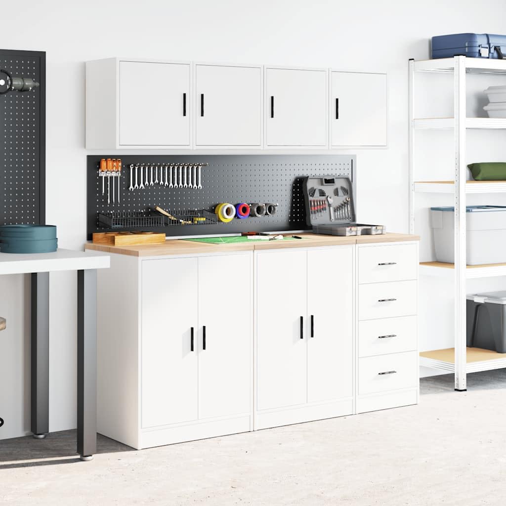 vidaXL Heim & Garten Wandschrank Weiß 2 Stk. Holzwerkstoff