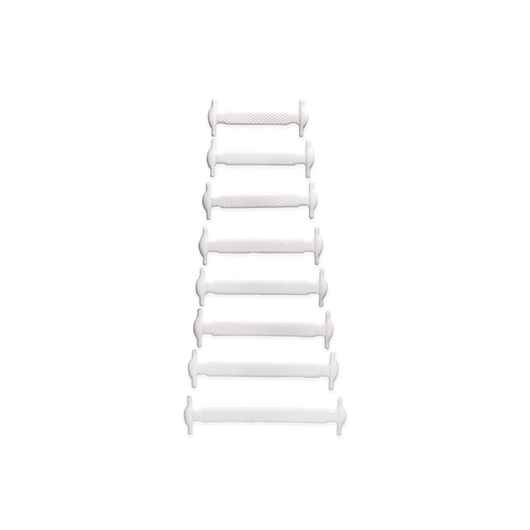 Kikkerland White No-Tie Shoe Bands Schnürsenkel Silikon weiß