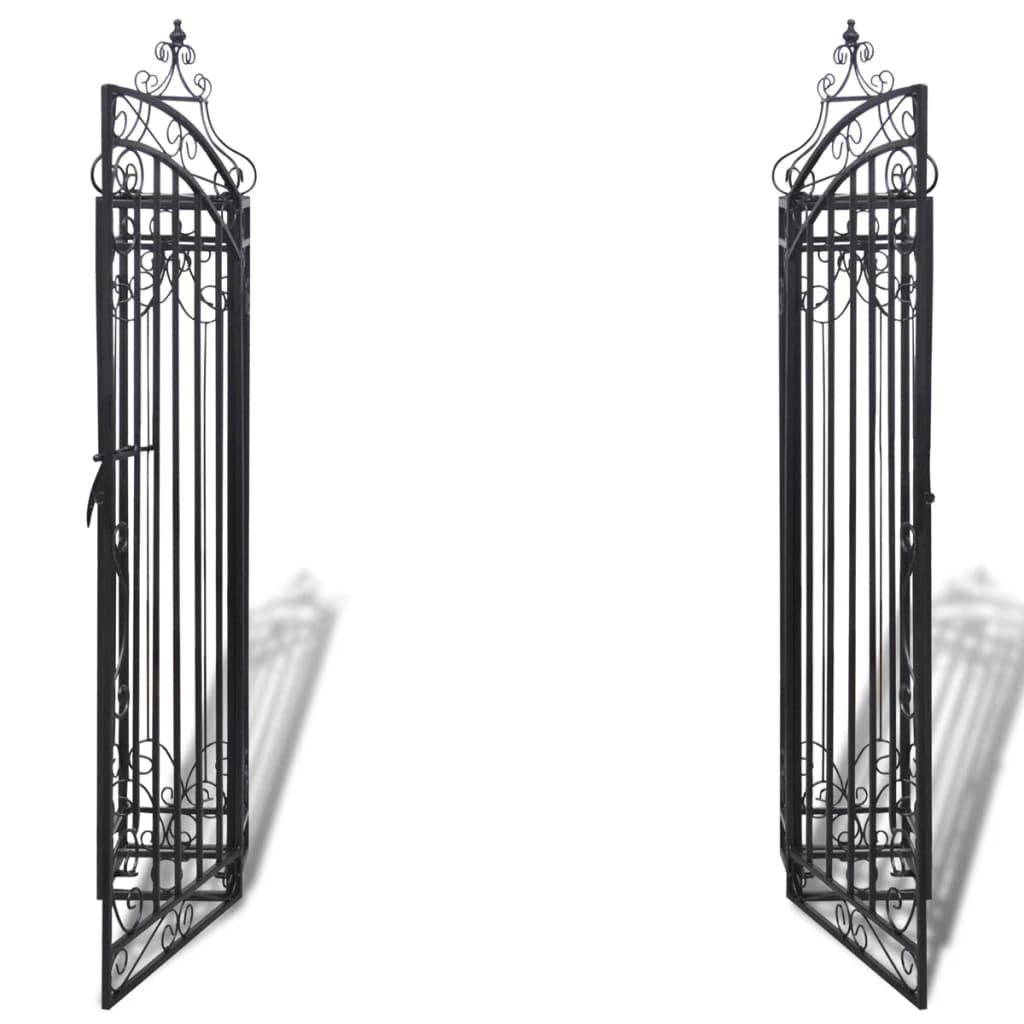 vidaXL Gartentor Schmiedeeisen 122x20,5x134cm Schwarz