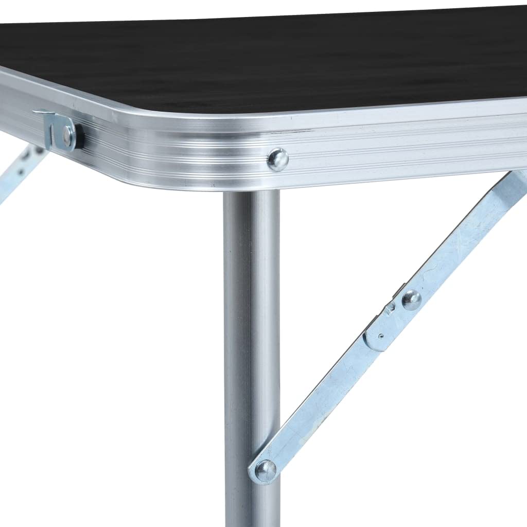 vidaXL Campingtisch klappbar 60x60 cm Koffertisch grau höhenverstellbar