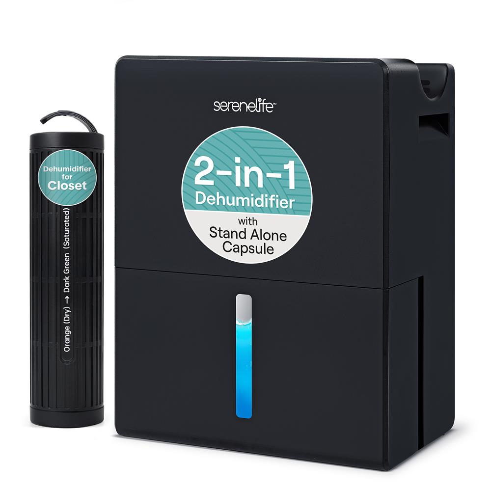 Serenelife DeHumidifiers Luftentfeuchter 2-in-1 Schwarz 54W