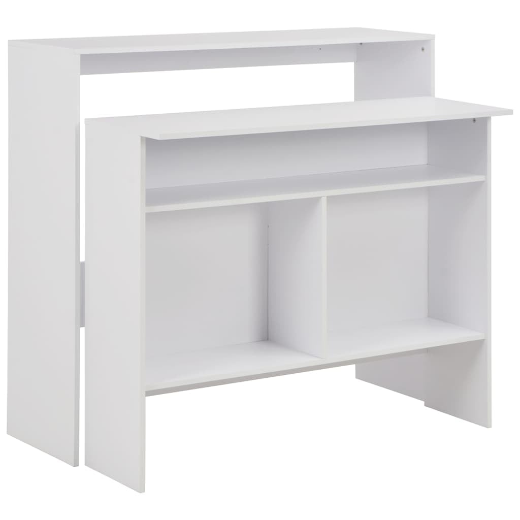 vidaXL Bartisch Stehtisch Weiß 130x40x120 cm Holz