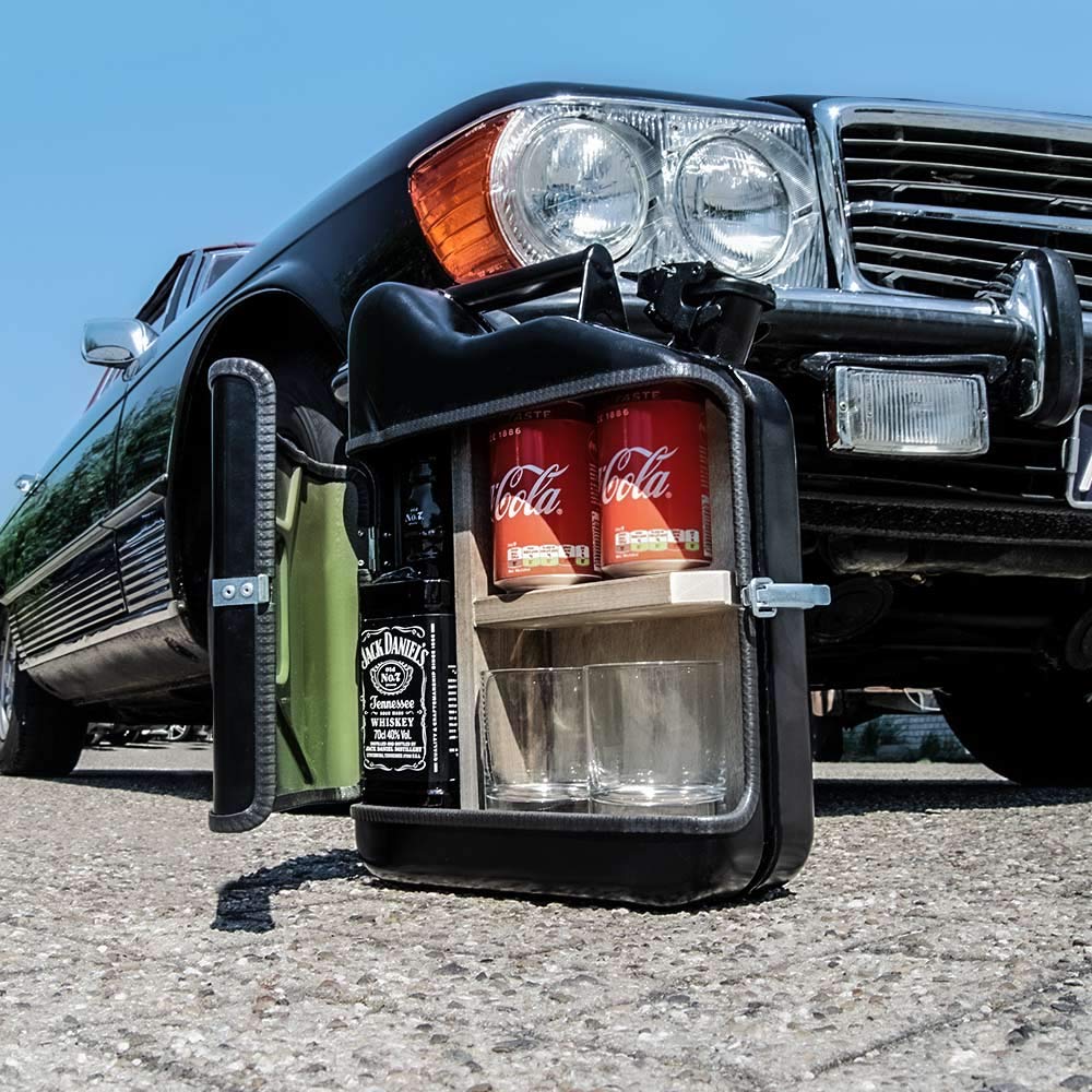 Mikamax Kanister Bar 10L Minibar Schwarz 2 Gläser