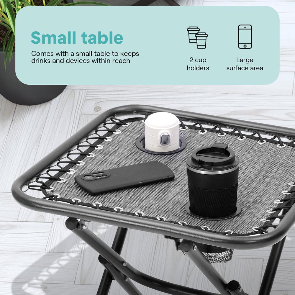Serenelife Furniture Schwerelos-Liegestuhl 2er Set grau