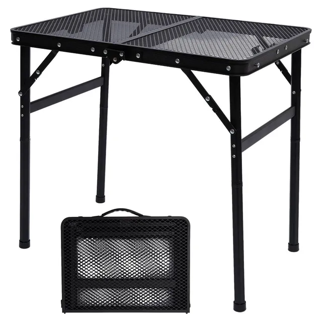 Serenelife Camping Outdoor Campingtisch SLCMPTBL2BL schwarz 61cm