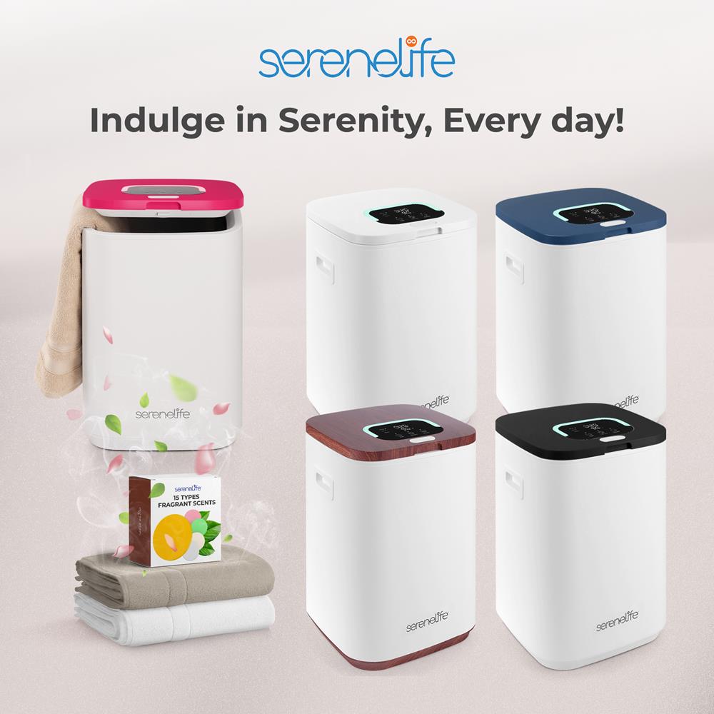 Serenelife Towel Warmers Handtuchwärmer 23L Pink mit Timer