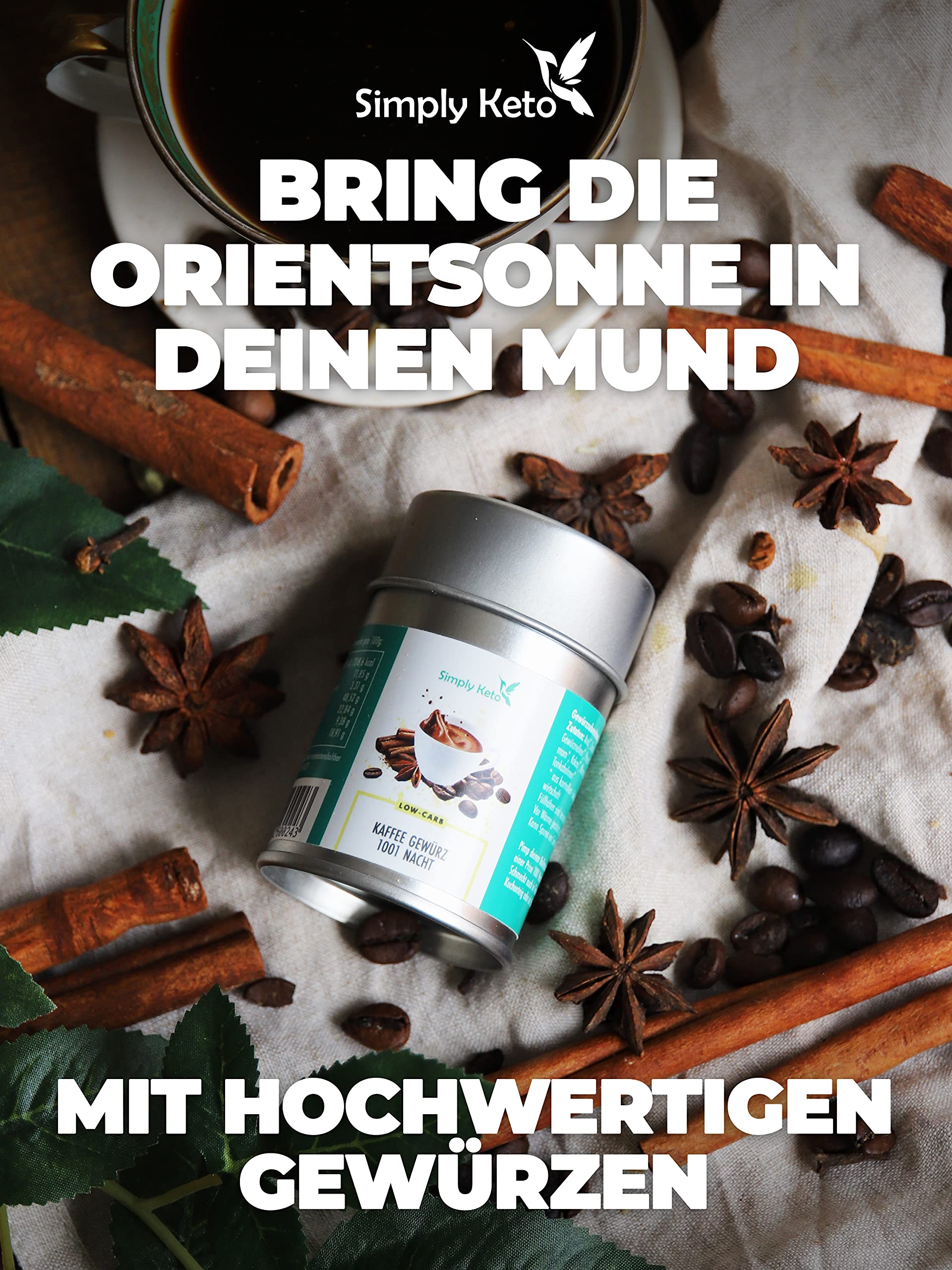 Simply Keto Orientalisches Kaffeegewürz ohne Zucker 25 g